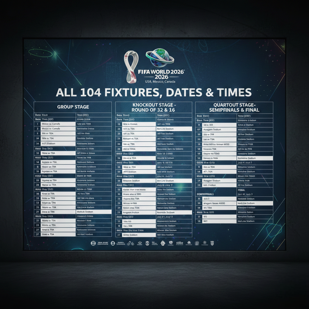 Match Schedule & Fixtures